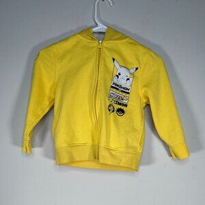 Pokémon Pikachu #25 Sweatshirt Hoodie Kids XS Yellow Logo Graphic Casual